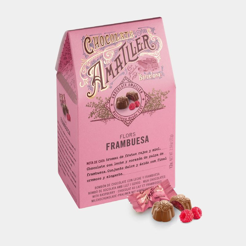 Bombones Flores con Frambuesa