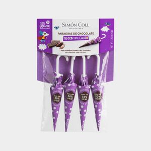 Paraguas Chocolate 50% cacao Topos Bolsa 4u x 10g