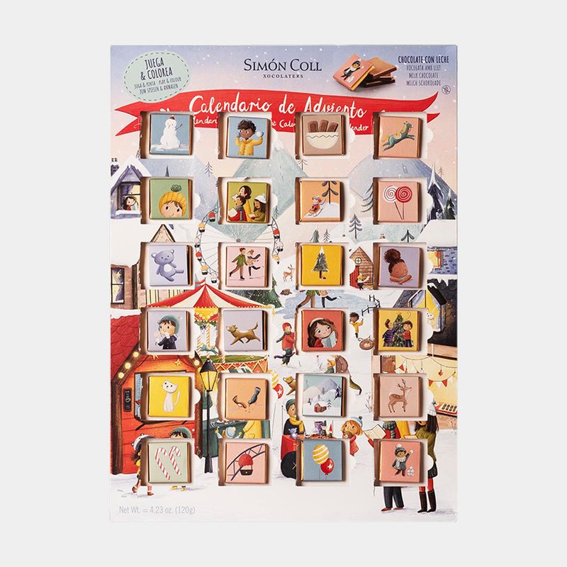 Calendario Adviento Mercado Navidad Chocolate leche